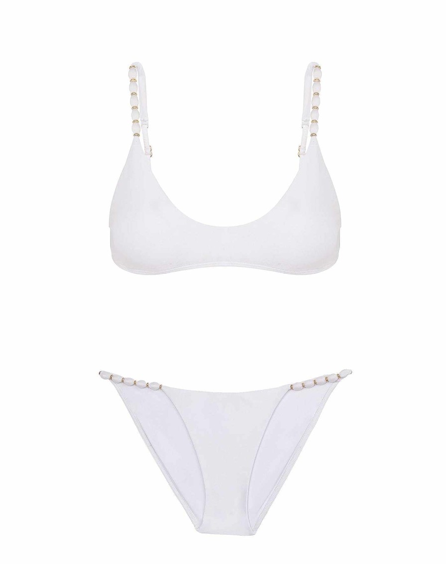 Swim Vix Bralette | Li Beads Top White