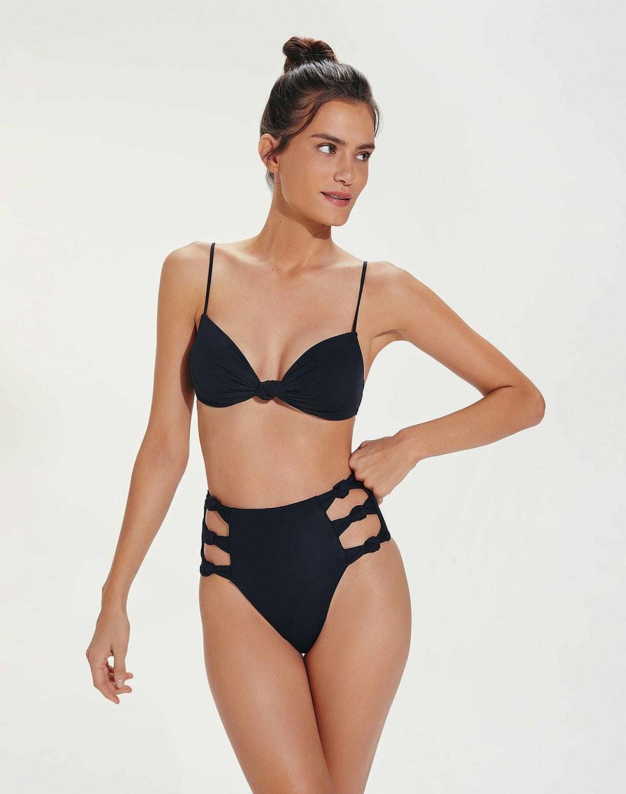 Swim Vix Bralette | Erin Knot Top Black