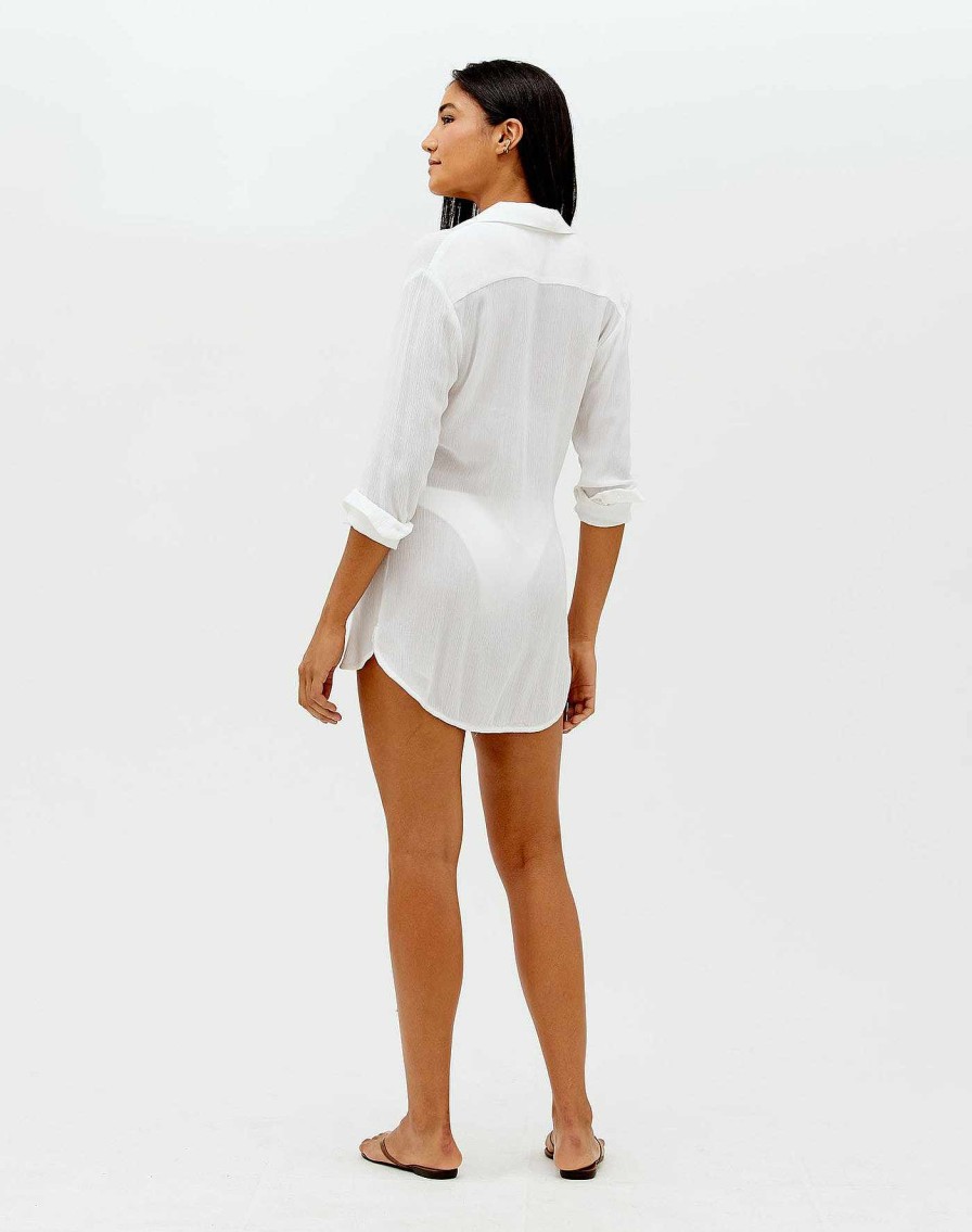 Cover Ups Vix | Mila Blouse Cover Up Off White