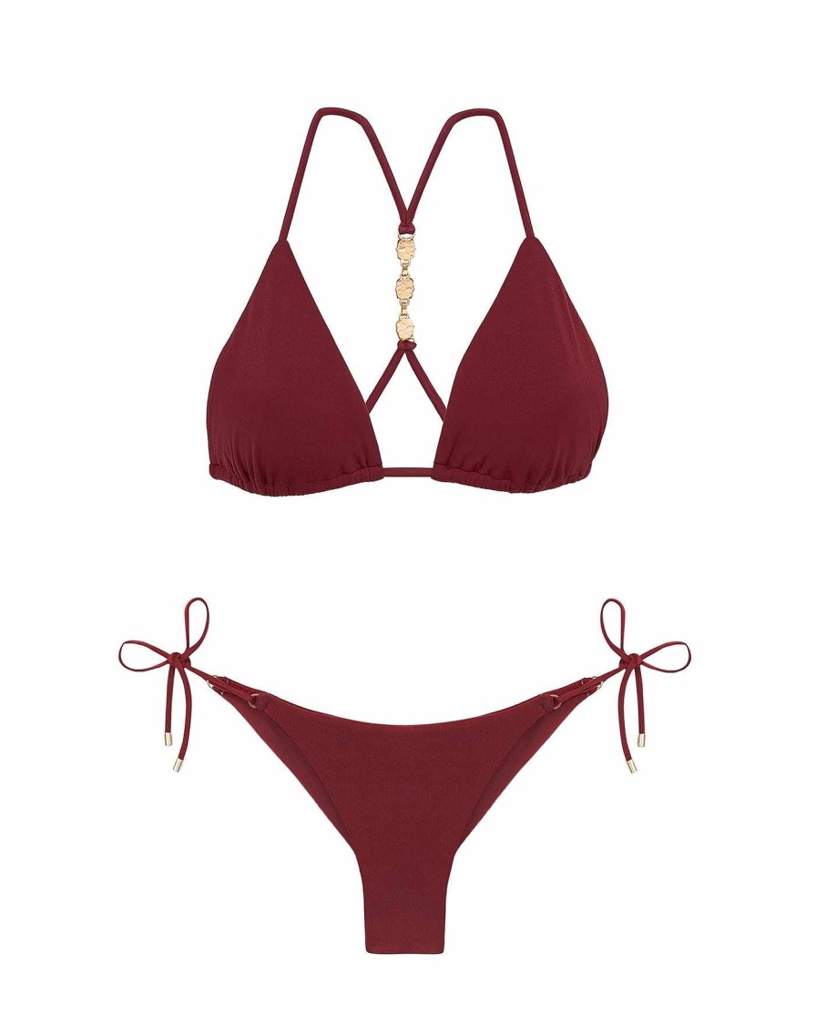 Swim Vix Brazilian | Tie Side Bottom Cranberry