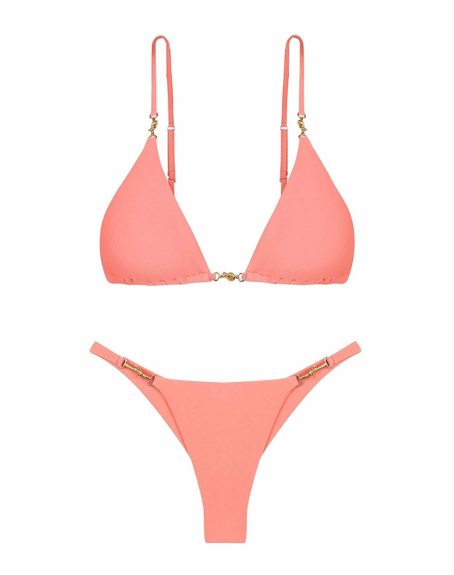 Swim Vix Full | Cora Detail Bottom Peach