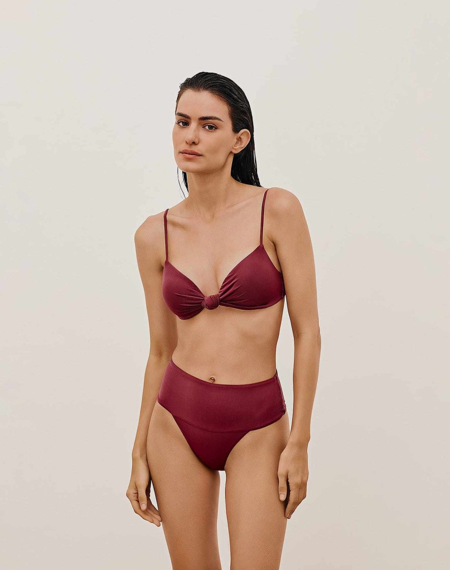 Swim Vix Bralette | Erin Knot Top Cranberry